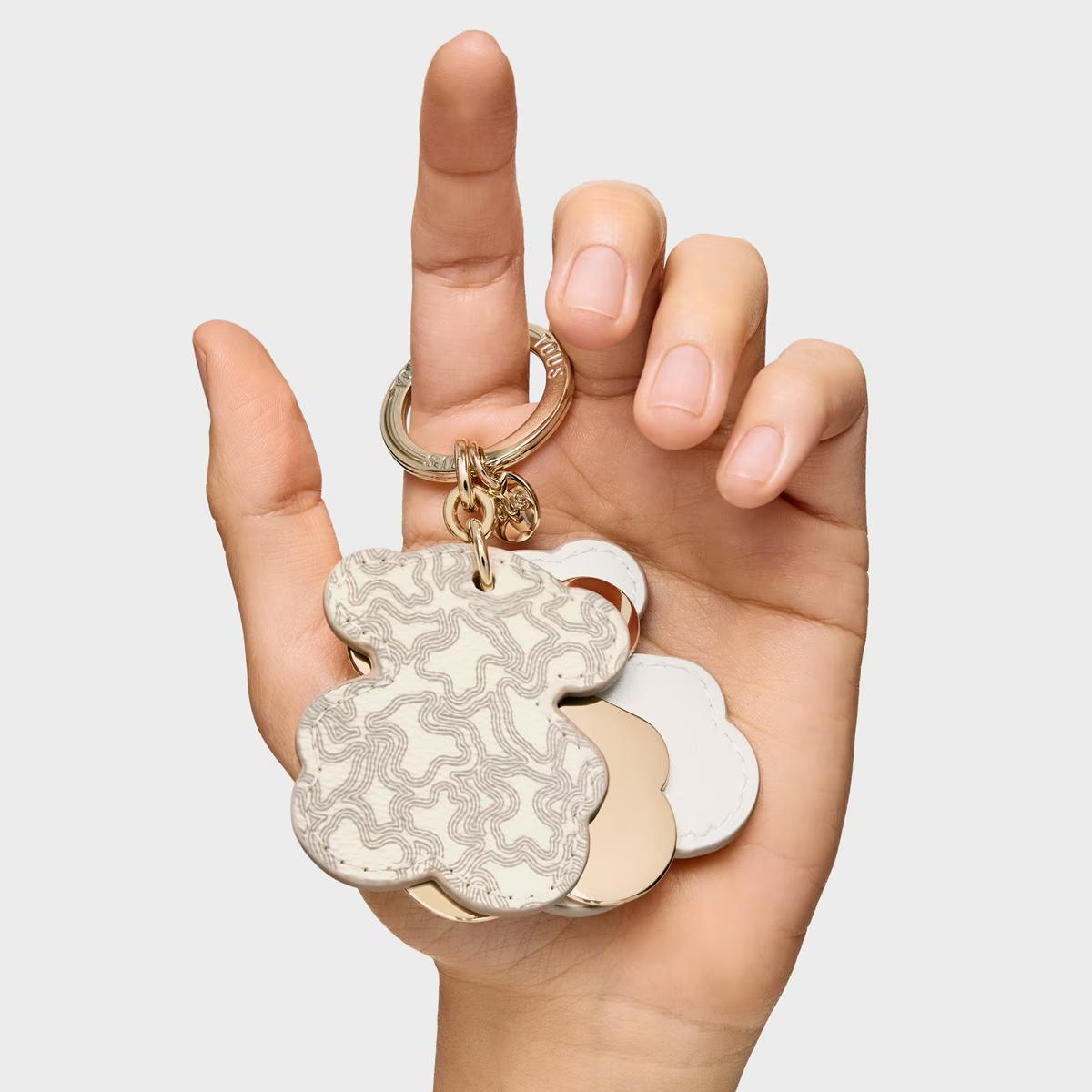 PORTA-CHAVES BEGE TRIPLE BEAR - TOUS