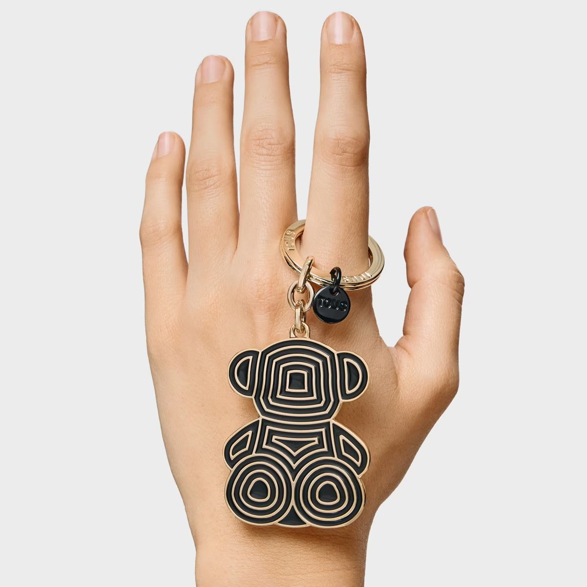 PORTA-CHAVES PRETO BOLD BEAR LINES - TOUS