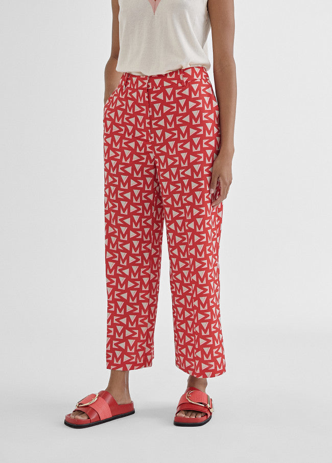 CALÇAS CROPPED COM MONOGRAMA - LOLA CASADEMUNT BY MAITE