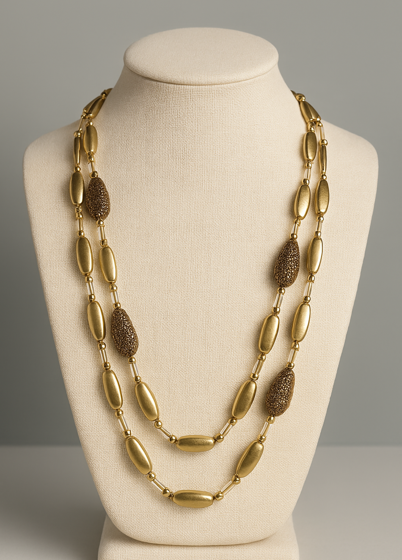 COLAR DOURADO COM PEDRARIA - ALIBY