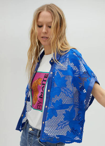 CAMISA CROCHÊ E ECOPELE - LOLA CASADEMUNT BY MAITE