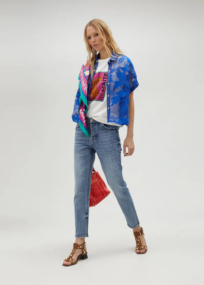 CAMISA CROCHÊ E ECOPELE - LOLA CASADEMUNT BY MAITE