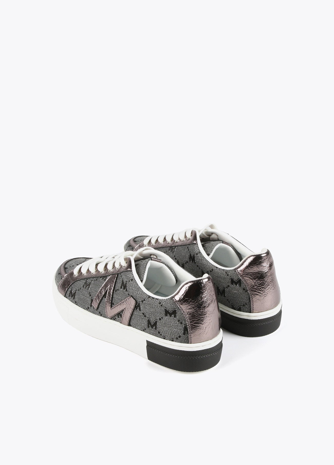 TÉNIS JACQUARD COM MONOGRAMA CINZA - LOLA CASADEMUNT BY MAITE