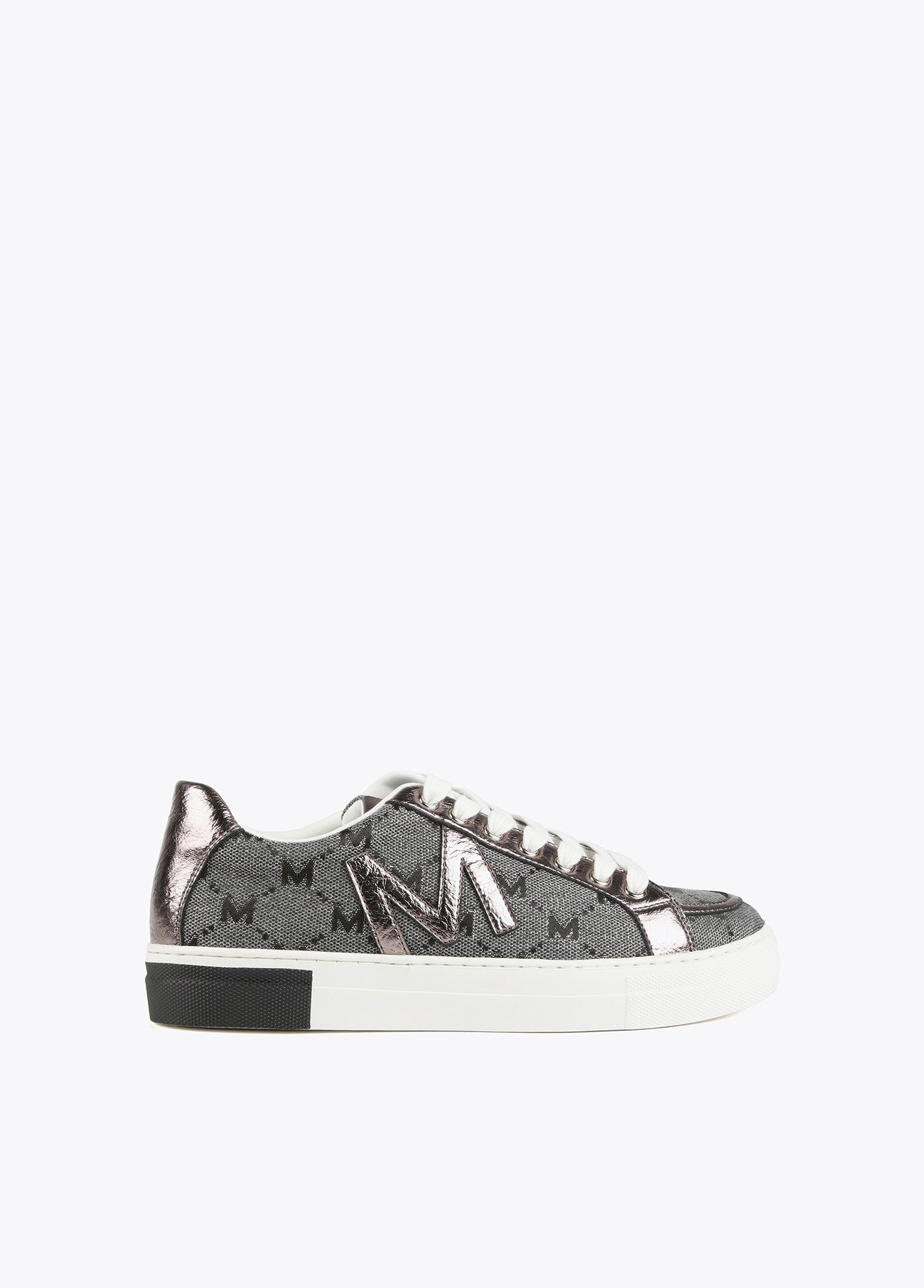 TÉNIS JACQUARD COM MONOGRAMA CINZA - LOLA CASADEMUNT BY MAITE