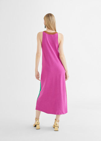 VESTIDO COMPRIDO TRICOLOR COM LUREX - LOLA CASADEMUNT