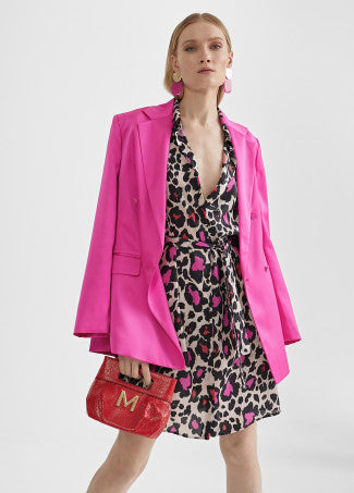 VESTIDO CURTO COM ESTAMPADO ANIMAL PRINT - LOLA CASADEMUNT