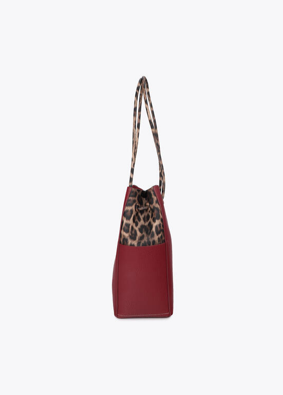 SHOPPER BÁU EM ECOPELE E CONTRASTES BICOLOR LC - LOLA CASADEMUNT
