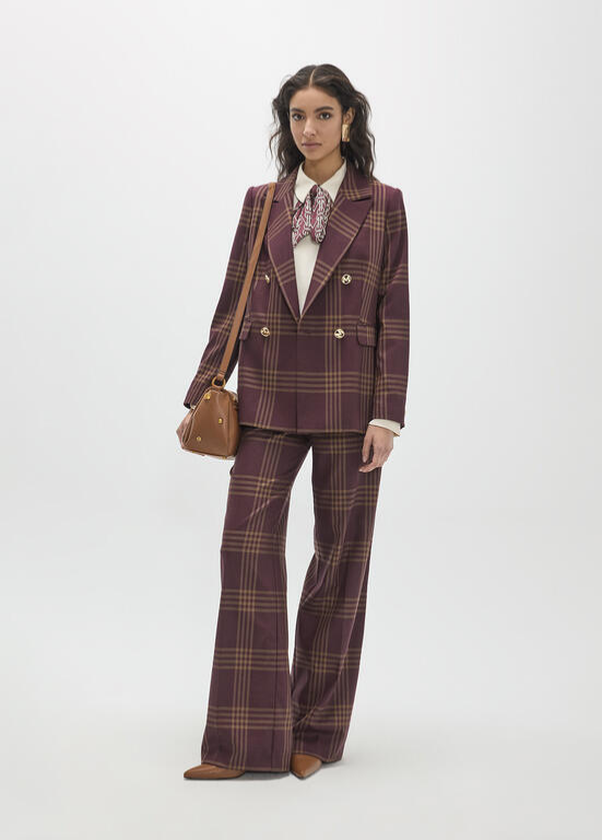 BLAZER ASSERTOADO COM ESTAMPADO DE XADREZ MAITE - LOLA CASADEMUNT