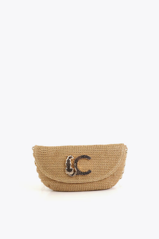 MALA MEIA LUA EM RÁFIA LC - LOLA CASADEMUNT