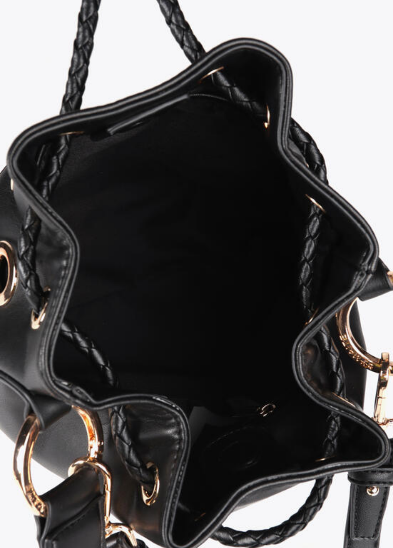 BUCKET BAG COM ILHÓS DOURADAS - LOLA CASADEMUNT BY MAITE
