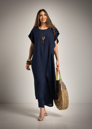 CONJUNTO 2 PEÇAS COM CORTE ASSIMÉTRICO DIAGONAL - ALIBY