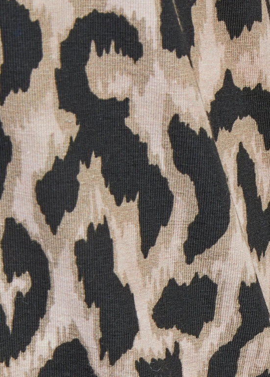 BLUSA ESTAMPADA EM ANIMAL PRINT CASTANHO - RABE