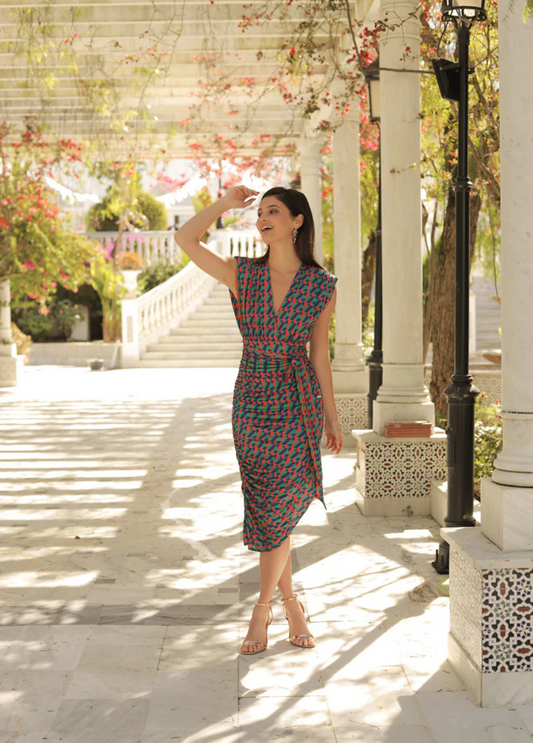 VESTIDO ESTAMPADO CORES - CAYRO