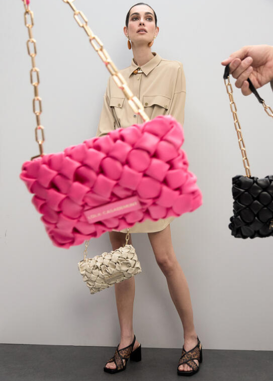 MALA ENTRANÇADA COM ALÇA DE CORRENTE - LOLA CASADEMUNT