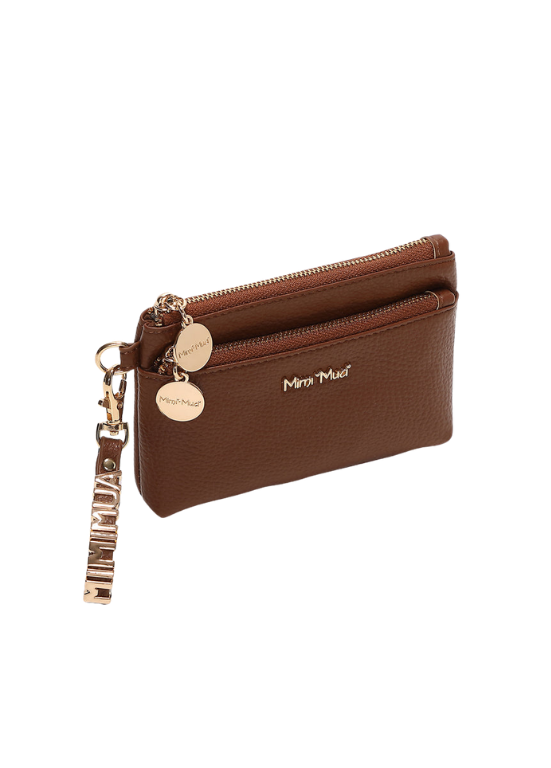 PORTA MOEDAS PEQUENO BÁSICO DE ZÍPER COM LOGÓTIPO - MIMI MUA
