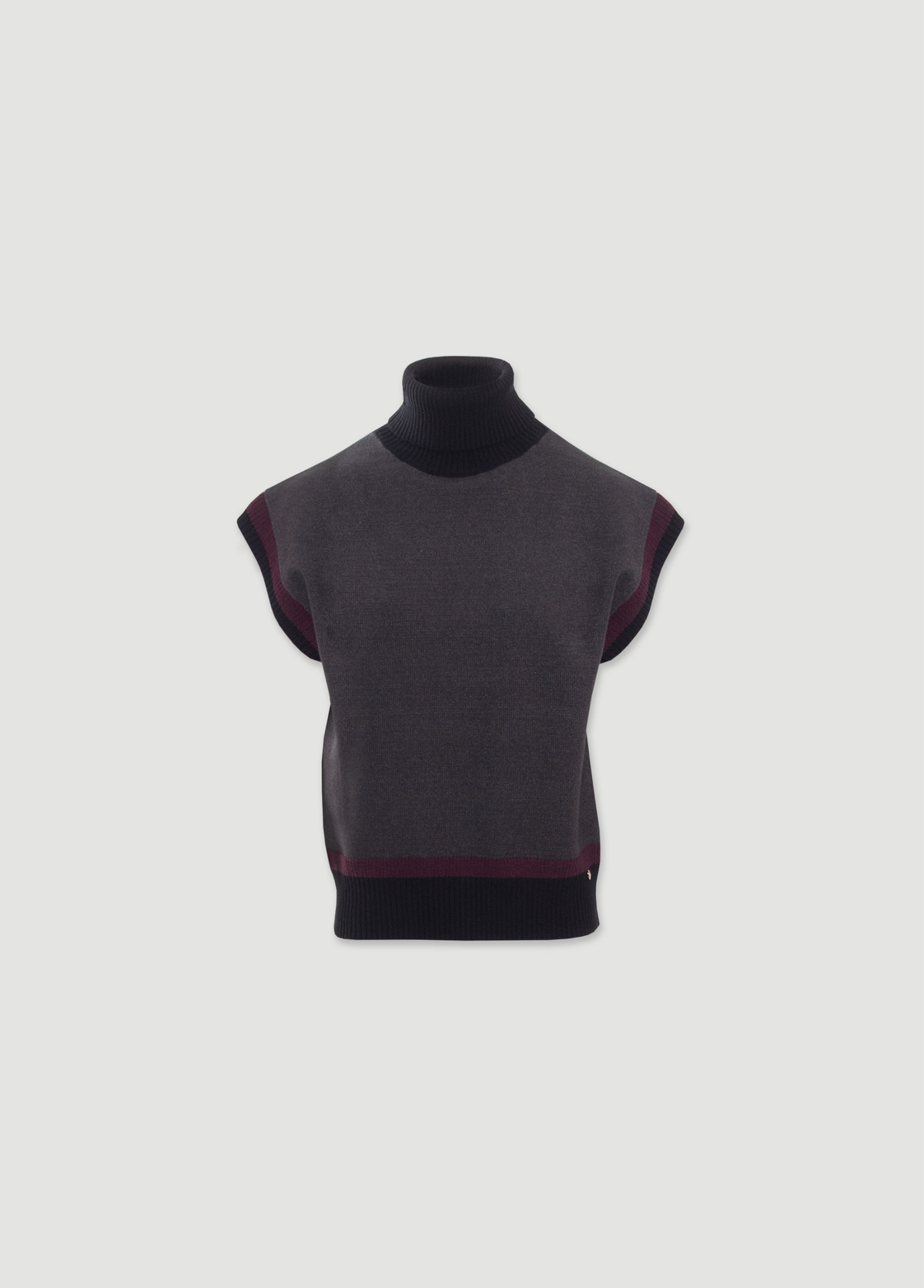 CAMISOLA DE MALHA COM GOLA ALTA E DETALHES - FERRACHE