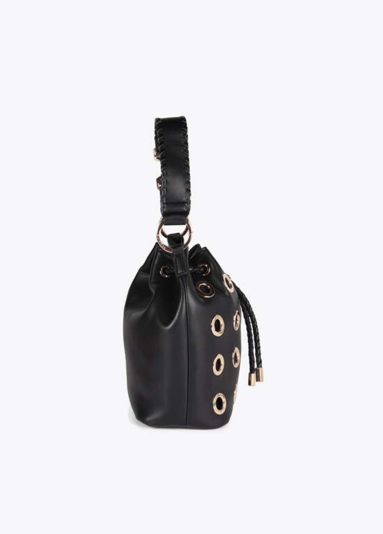 BUCKET BAG COM ILHÓS DOURADAS - LOLA CASADEMUNT BY MAITE