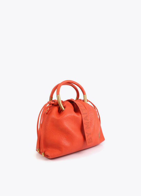 BOLSA SOFISTICADA EM EFEITO COURO COM ALÇA REDONDA - LOLA CASADEMUNT