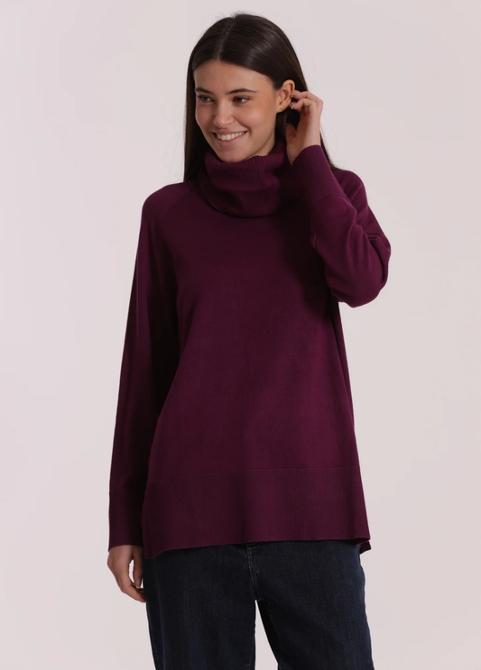 CAMISOLA DE MALHA OVERSIZED COM GOLA REMOVÍVEL - MIMI MUA
