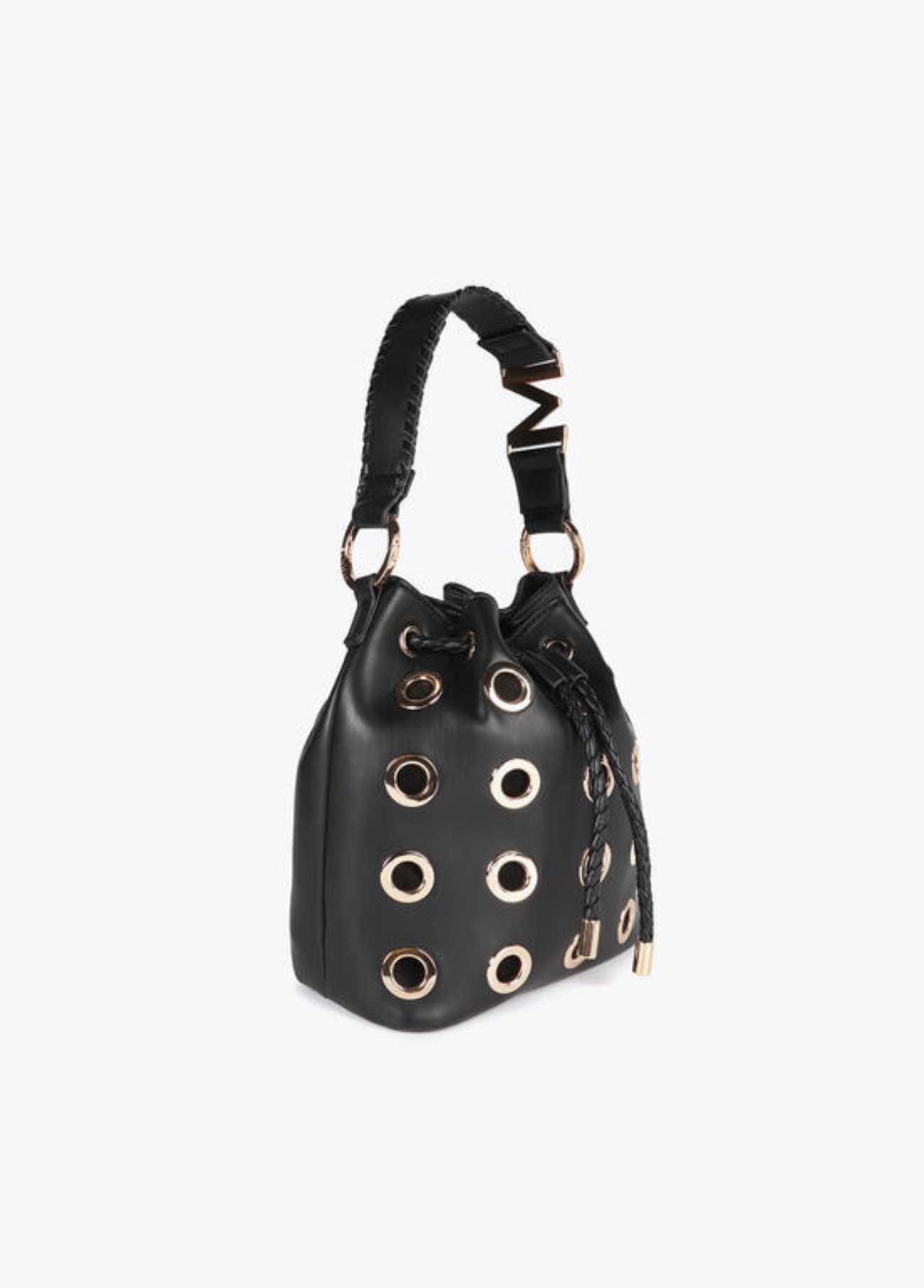 BUCKET BAG COM ILHÓS DOURADAS - LOLA CASADEMUNT BY MAITE