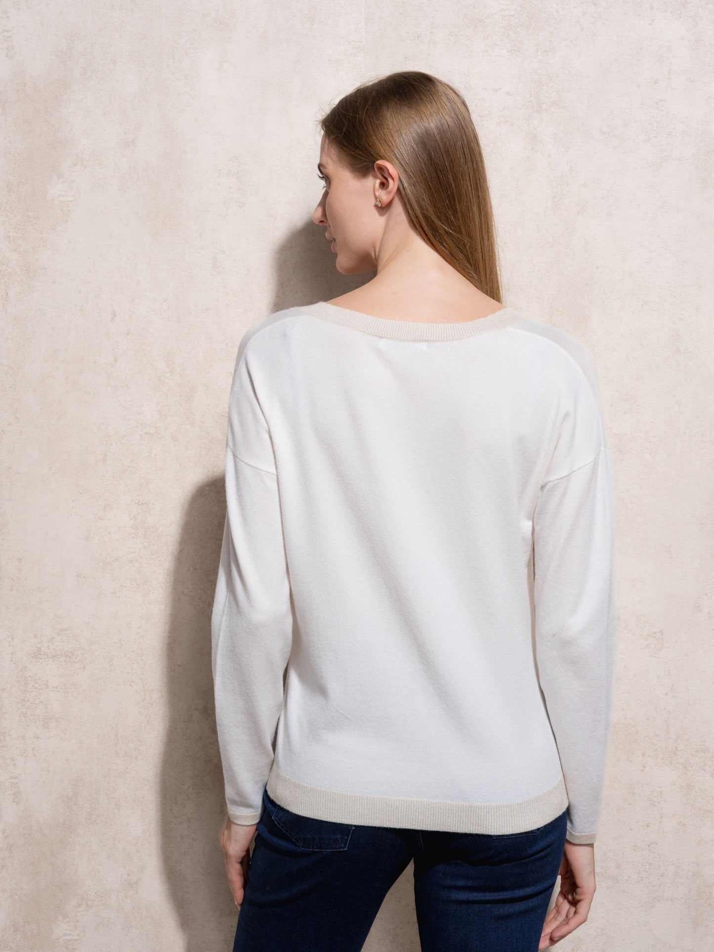 CAMISOLA DE MALHA COM LUREX DE DECOTE EM BICO - SMF