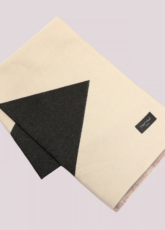 CACHECOL BICOLOR COM GEOMÉTRICO TRIANGULAR - MIMI MUA