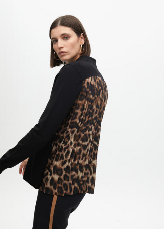 CAMISOLA MALHA COM BRILHOS NA GOLA E COSTAS ANIMAL PRINT - LOLA CASADEMUNT