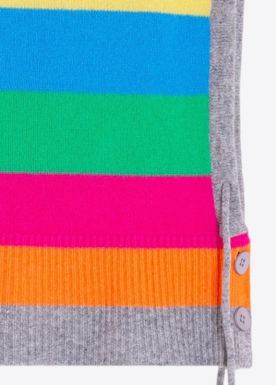 CAPUZ TIPO BALACLAVA COM RISCAS MULTICOLOR - VILAGALLO