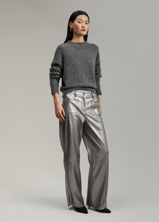 CALÇAS WIDE LEG METALIZADAS - LOLA CASADEMUNT