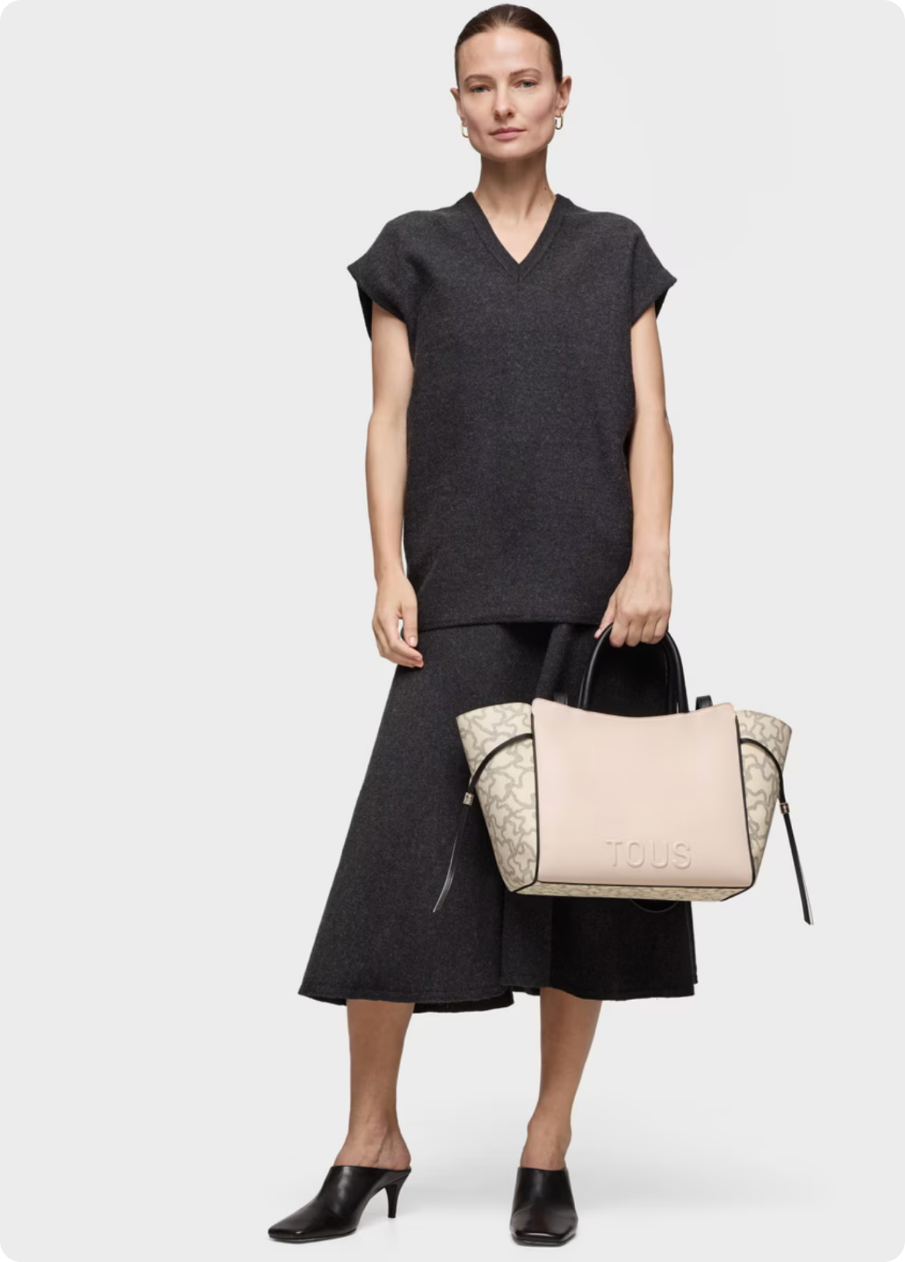 MALA CITY MÉDIA KAOS BEGE E PRETO - TOUS