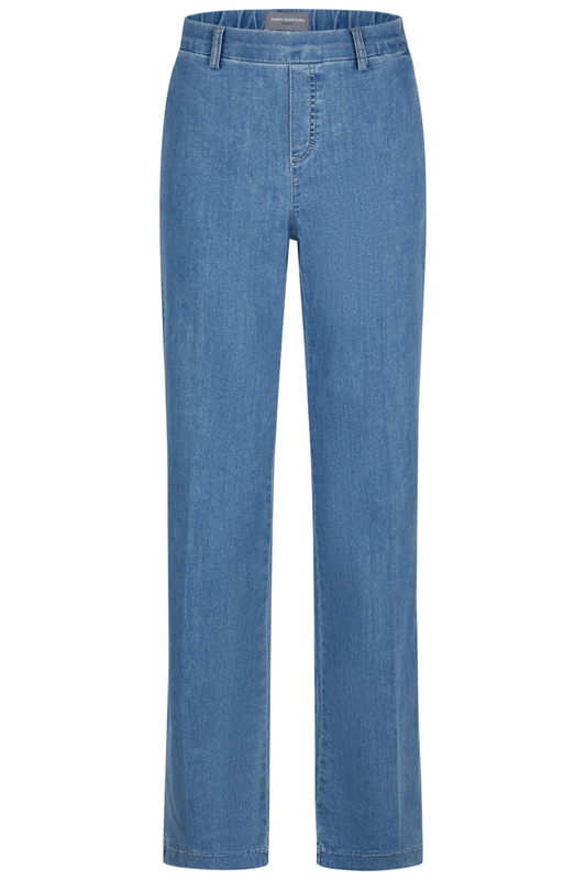 CALÇAS DE GANGA ALEMÃS DE CORTE DIREITO E ELÁSTICO NA CINTURA - ANNA MONTANA