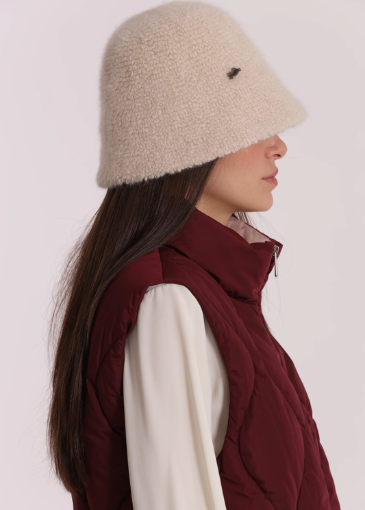 CHAPÉU TIPO BUCKET ASPETO BOUCLÉ - MIMI MUA