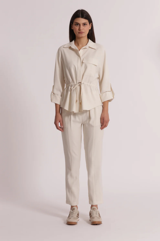 CALÇAS COM ELÁSTICO NA CINTURA - MIMI MUA