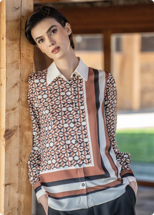 CAMISA ESTAMPADO GEOMÉTRICO - SCUSI