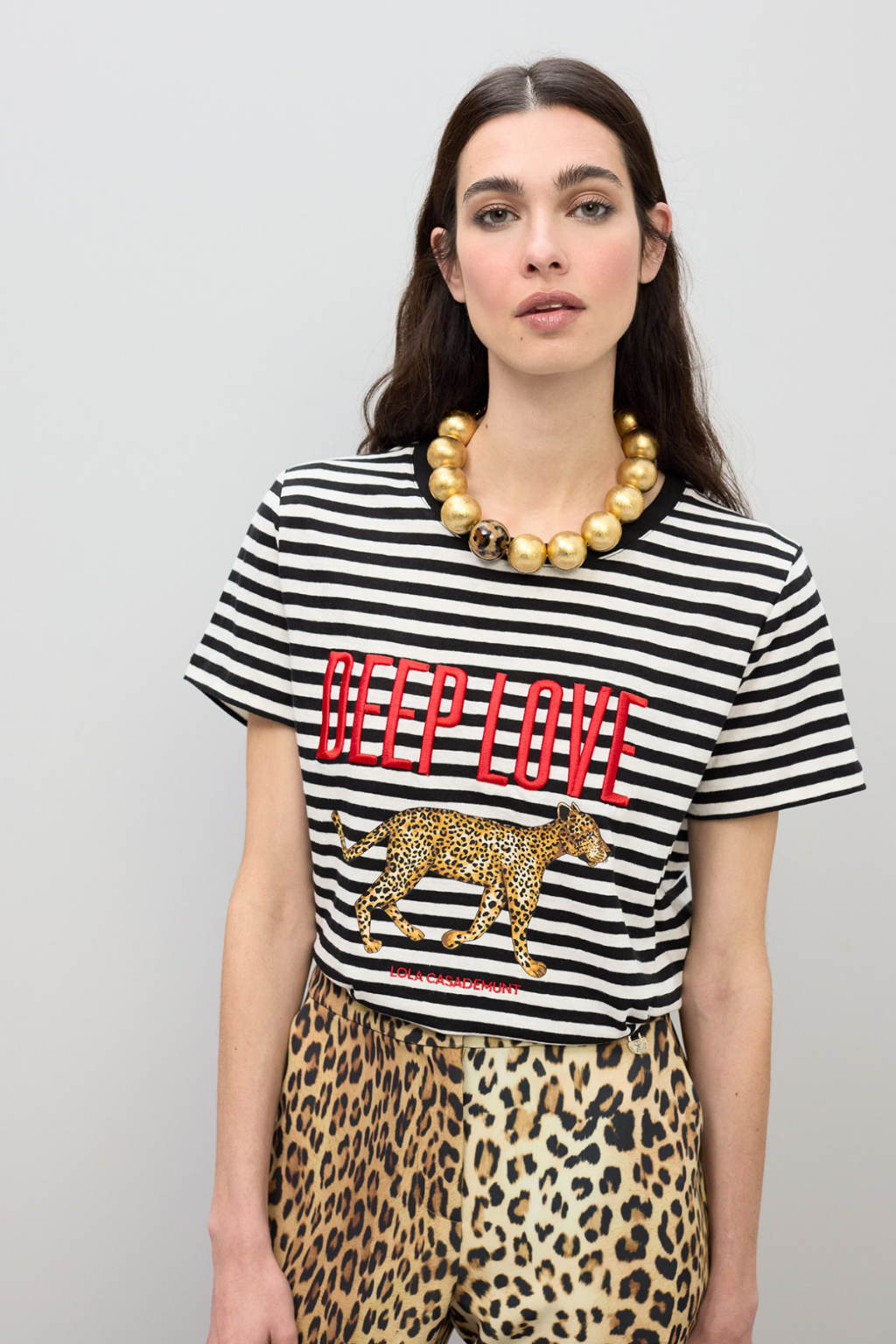 T-SHIRT LISTRADA DEEP LOVE - LOLA CASADEMUNT