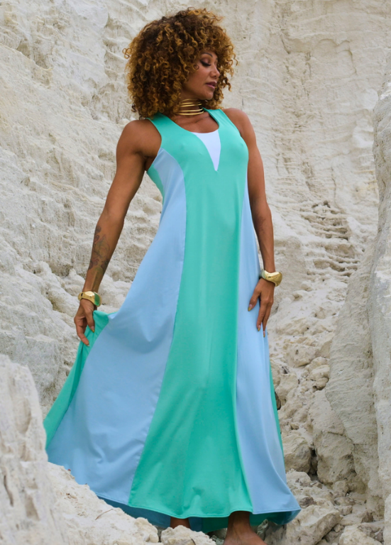 VESTIDO BICOLOR DE LYCRA - TROPICAL BRASIL