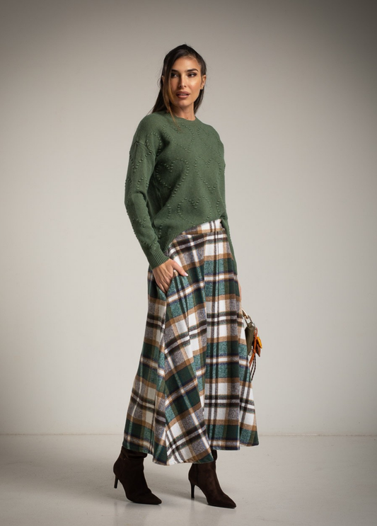 SAIA MIDI DE XADREZ VERDE - ALBANOS