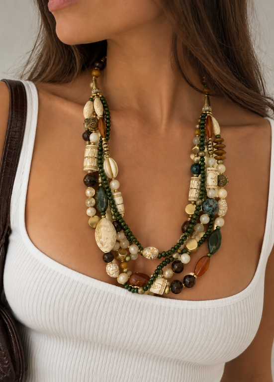 COLAR COMPRIDO BOHO MULTICOR - ALIBY