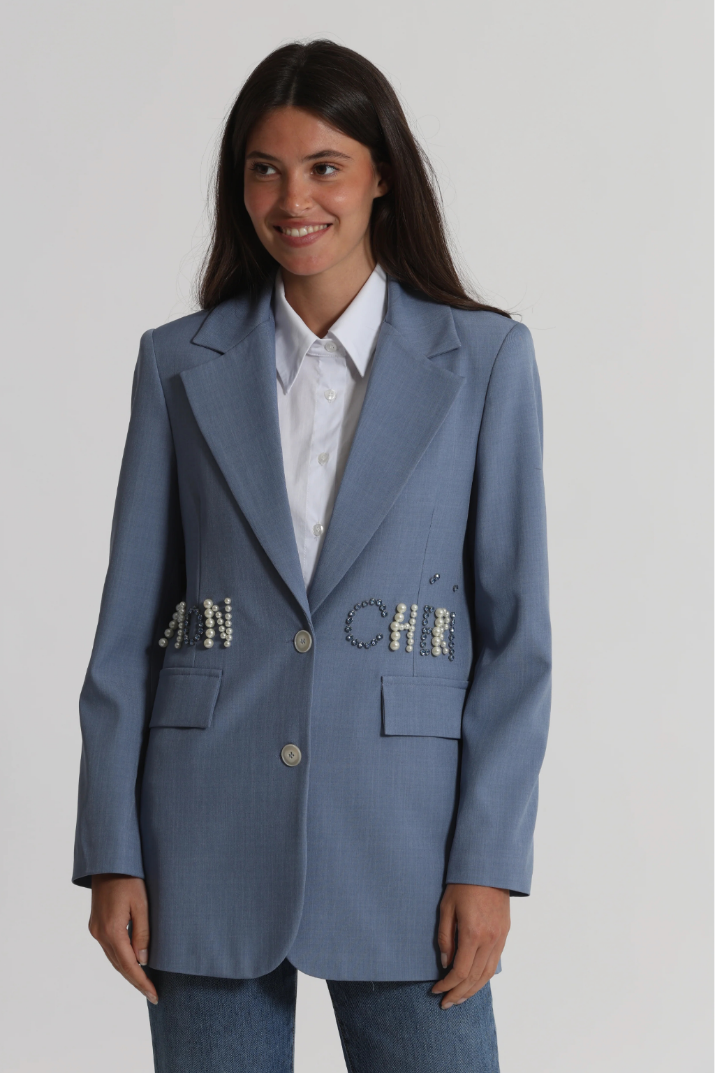 BLAZER COM DETALHE DE JÓIA - MIMI MUA