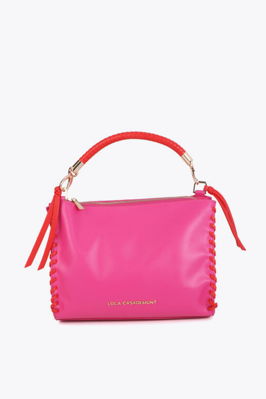 MALA MÉDIA COM LATERAIS CONTRASTANTES EM ENTRANÇADO - LOLA CASADEMUNT