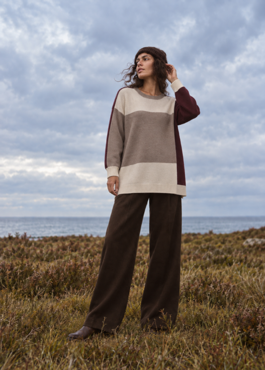CAMISOLA DE MALHA TRICOLOR - BARBARA LEBEK