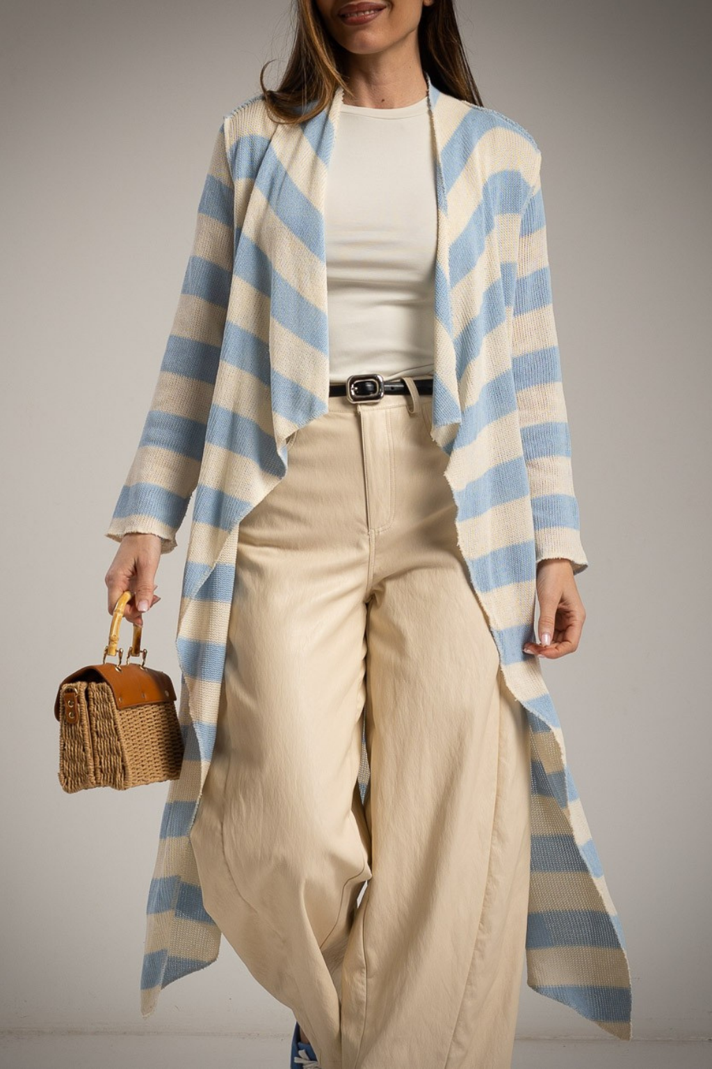 CARDIGAN COMPRIDO RISCAS - ALBANO'S