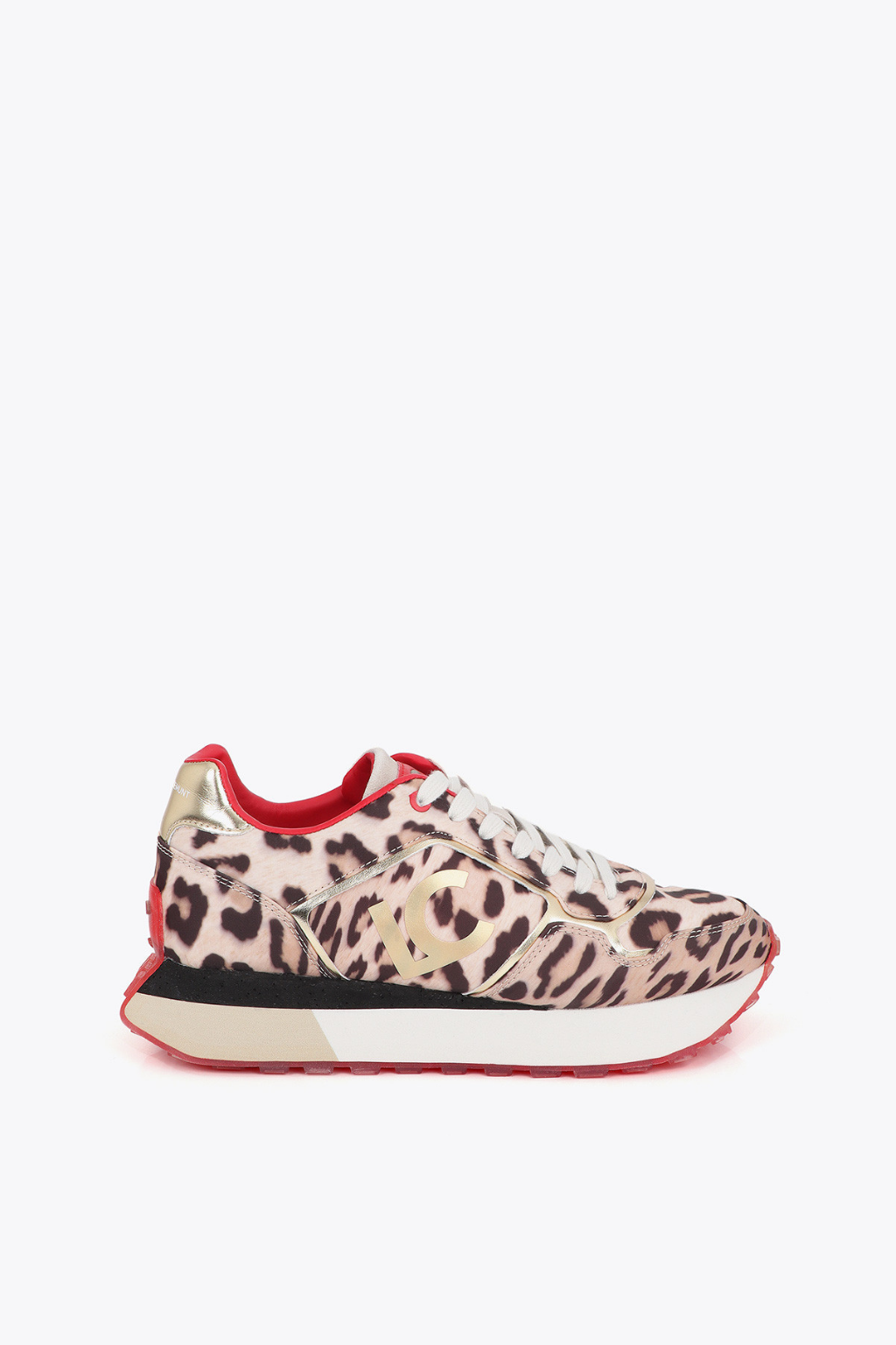 TÉNIS ANIMAL PRINT COM CONTRASTES VERMELHOS - LOLA CASADEMUNT