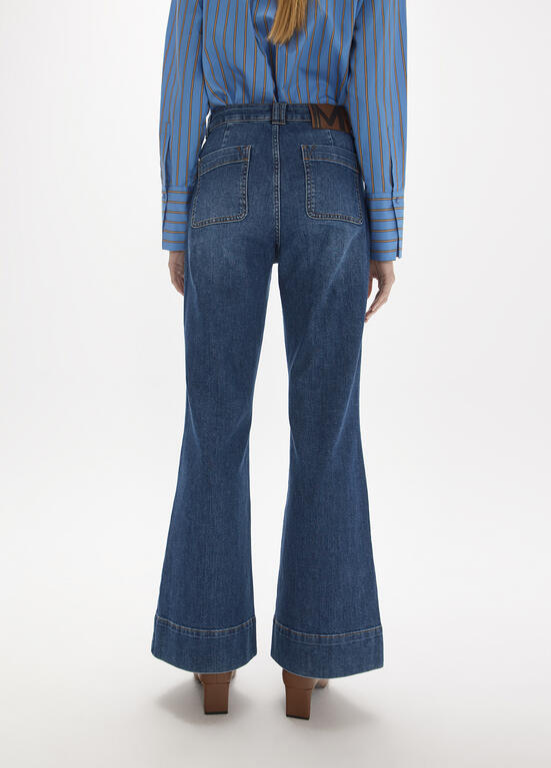 JEANS CINTURA SUBIDA, FALRE COM BOLSOS MAITE - LOLA CASADEMUNT