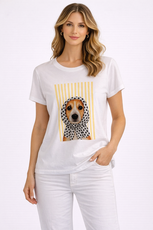 T-SHIRT COM ILUSTRAÇÃO - ALIBY