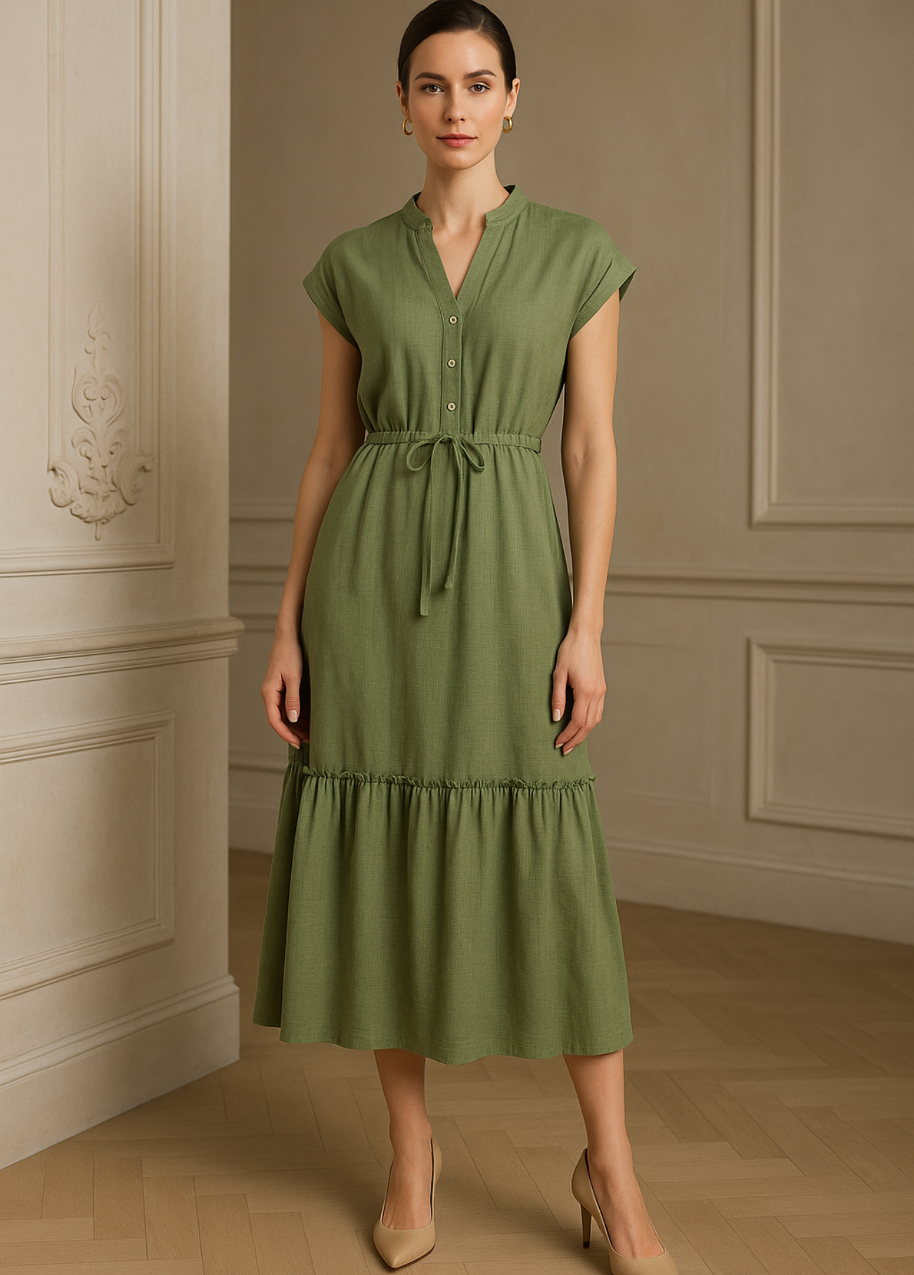 VESTIDO DE CINTURA AJUSTÁVEL - FERRACHE