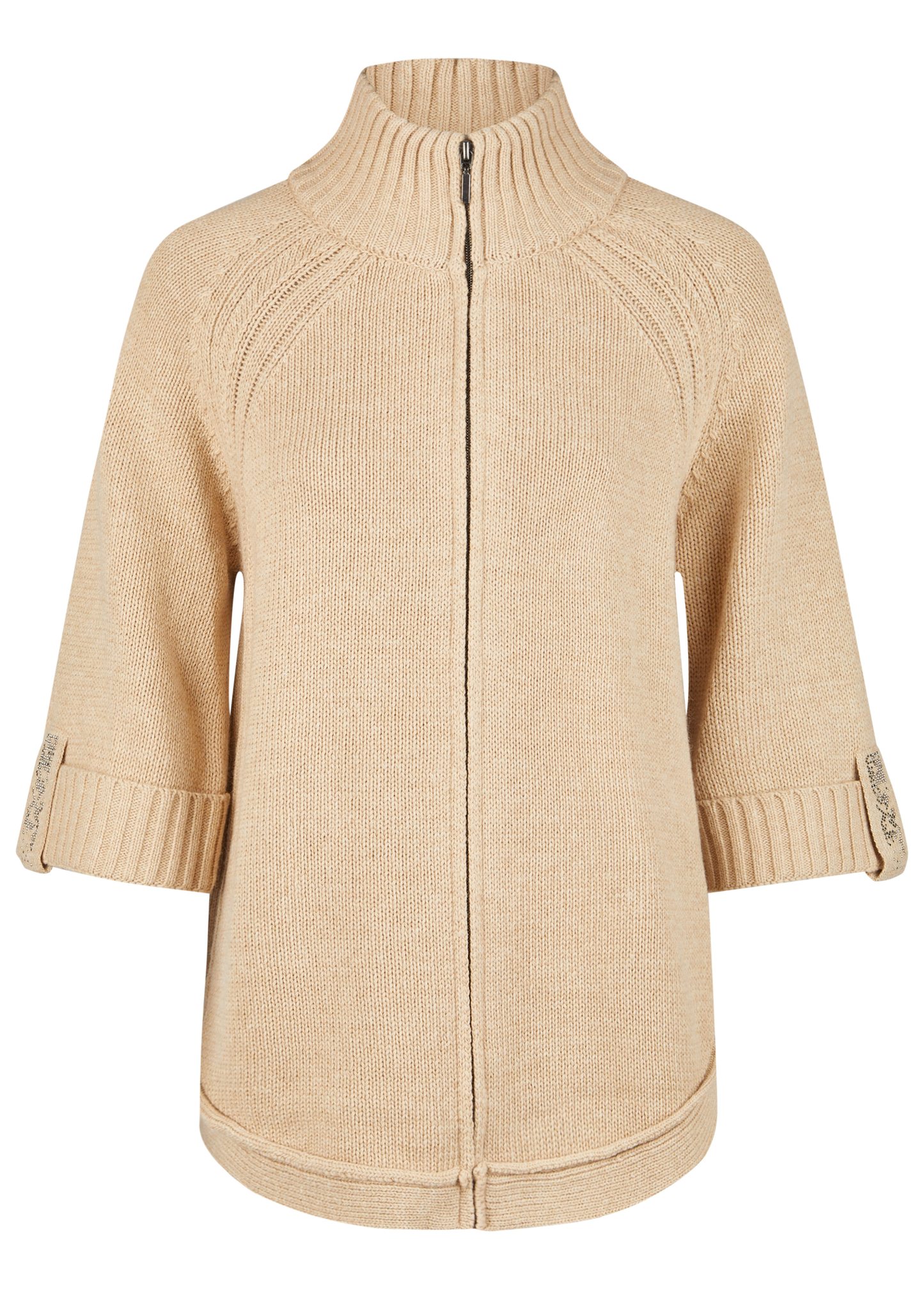 BLUSÃO DE MLAHA COM MANGAS 3/4 ESTILO CAPA - BARBARA LEBEK