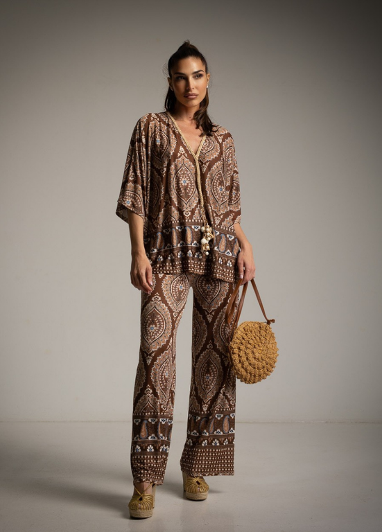 CONJUNTO ESTAMPADO CASTANHO - ALIBY