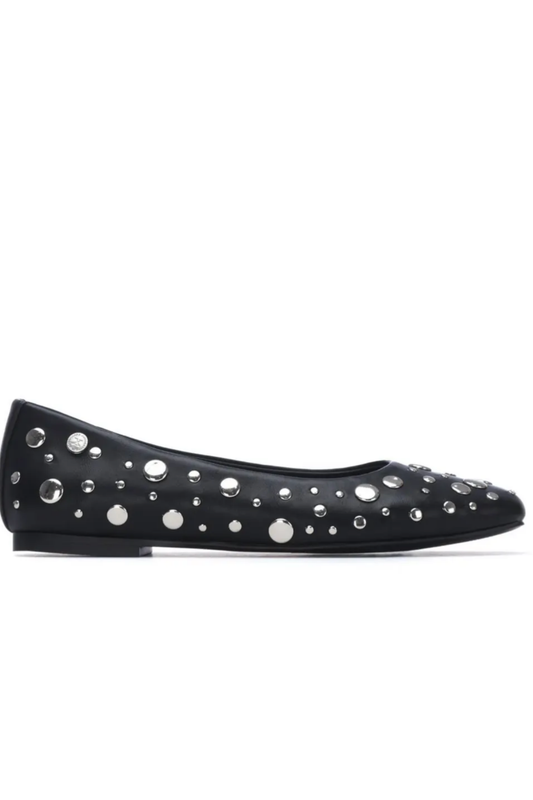 BAILARINA PRETA COM TACHAS PRATEADAS - XTI SHOES