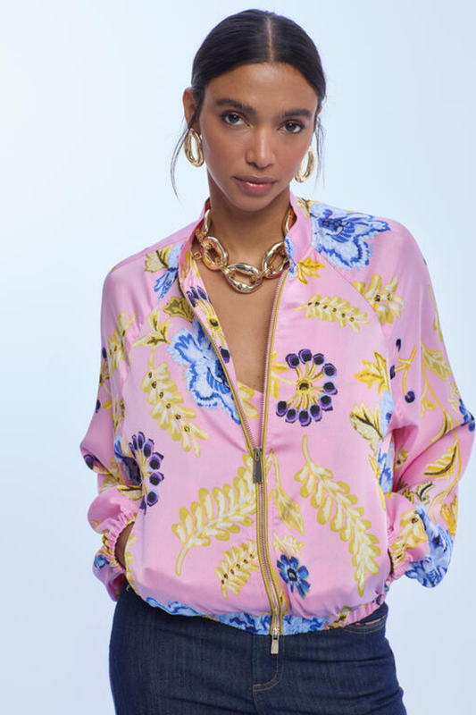 BOMBER DE CETIM FLORAL - LOLA CASADEMUNT